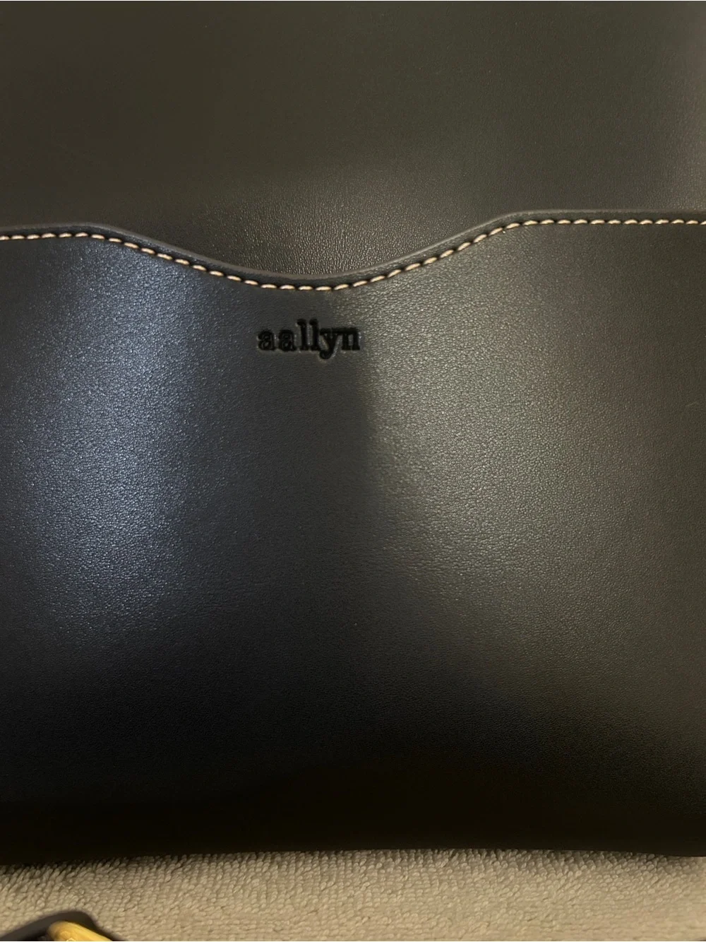 AALLYN - Dark Brown Leather Crossbody Bag with adjustable Strap